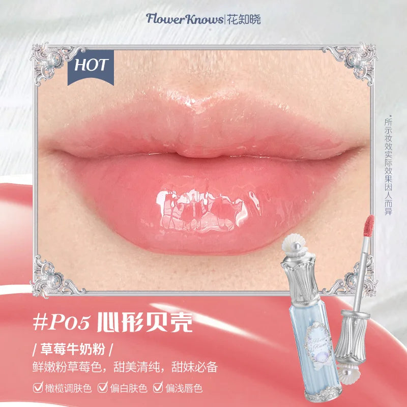 Rouge à lèvres Flowerknows Strawberry Cupid Cake Matte Velvet Lipgloss Lip Mud Makeup Korean Flower Know Lip Cream pour filles et femmes