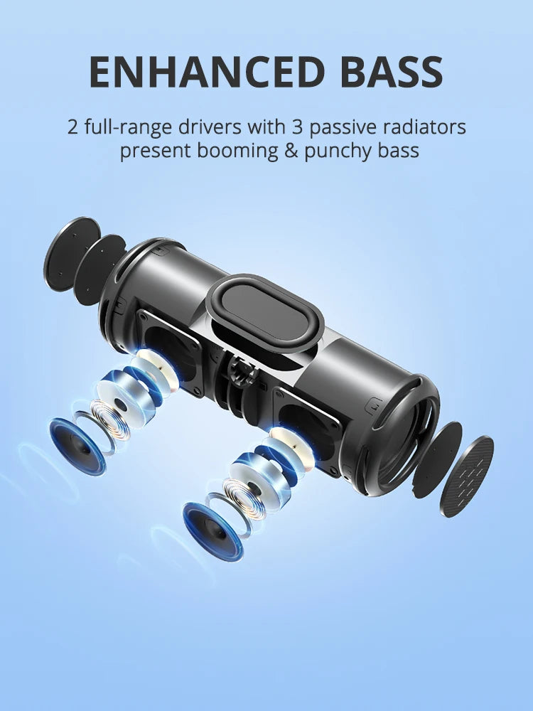 Enceinte Bluetooth Tronsmart T7 Lite, basses améliorées, portable, autonomie 24 h, contrôle par application, étanchéité IPX7, idéale pour le camping