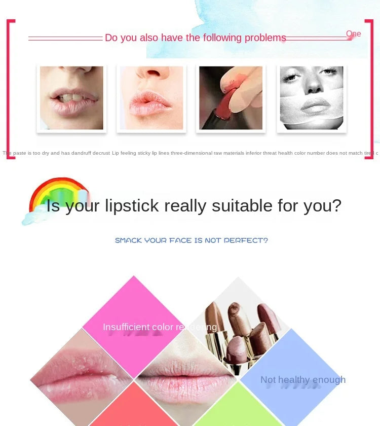 Rouge à lèvres sexy et pulpeux, brillant à lèvres transparent, baume à lèvres fruité arc-en-ciel, teinte brillante pour les lèvres, base de maquillage pour la bouche, rouge à lèvres, maquillage tendance