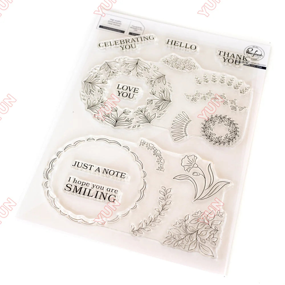 February 2025 New pink Floral Field Metal Cutting Dies Stamp Stencil Hot Foil Set DIY fresh Scrapbook Card Handmade Embossing - Lootquake