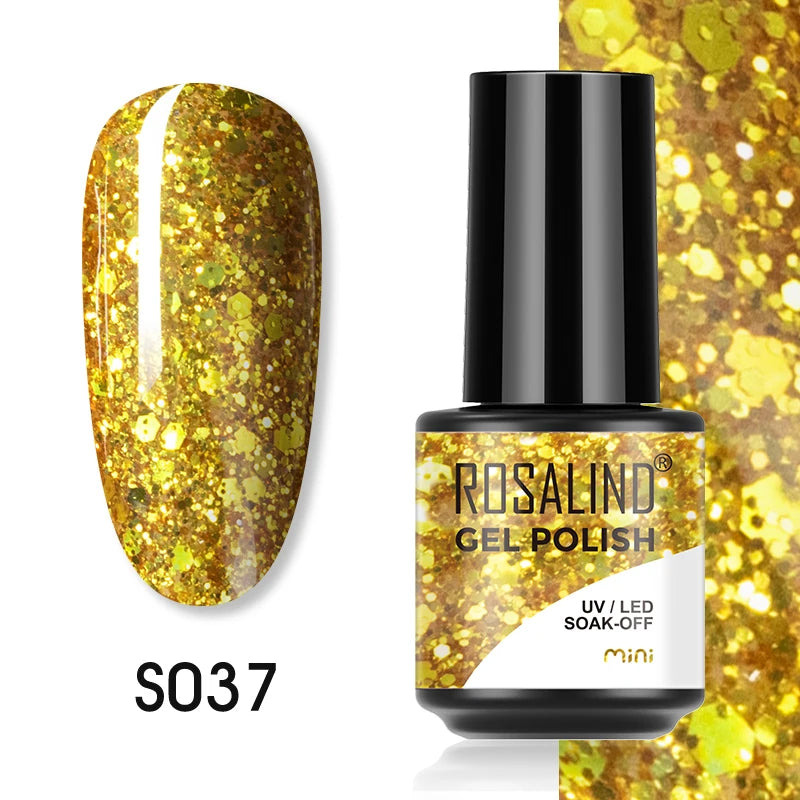 Esmalte de uñas en gel ROSALIND, lámpara para manicura artística con base mate y capa superior, esmalte semipermanente Gellak.