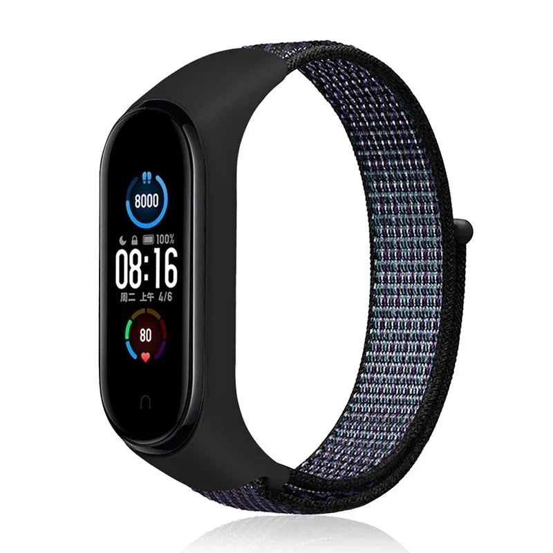 Bracelet For Mi Band 6 7 Strap Nylon Sport loop watch Belt Pulseira Correa Mi band 4 Wristband for xiaomi Mi band 5 4 3 Bracelet - Lootquake