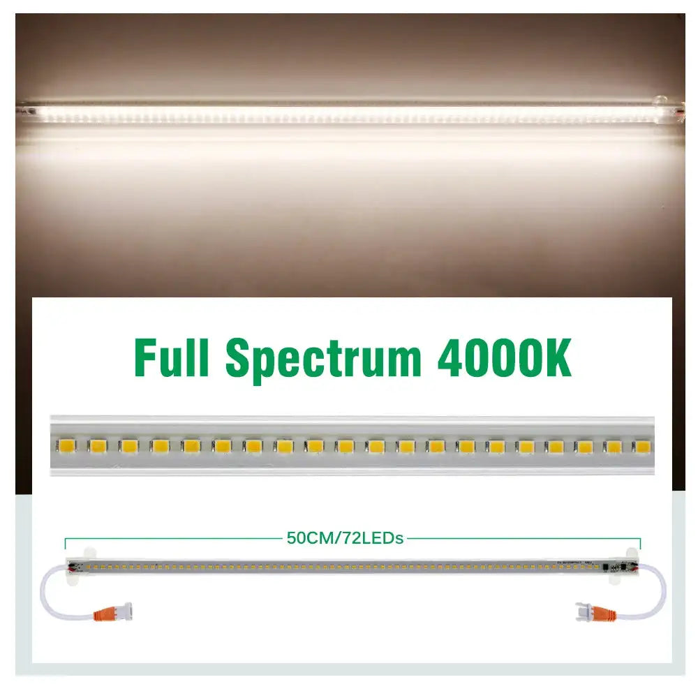 Grow Light 220V Full Spectrum LED Bar Light for Plants 50cm Phyto Lamp for Plant Veg Flowers Greenhouse Tent 4000K 380-780nm - Lootquake