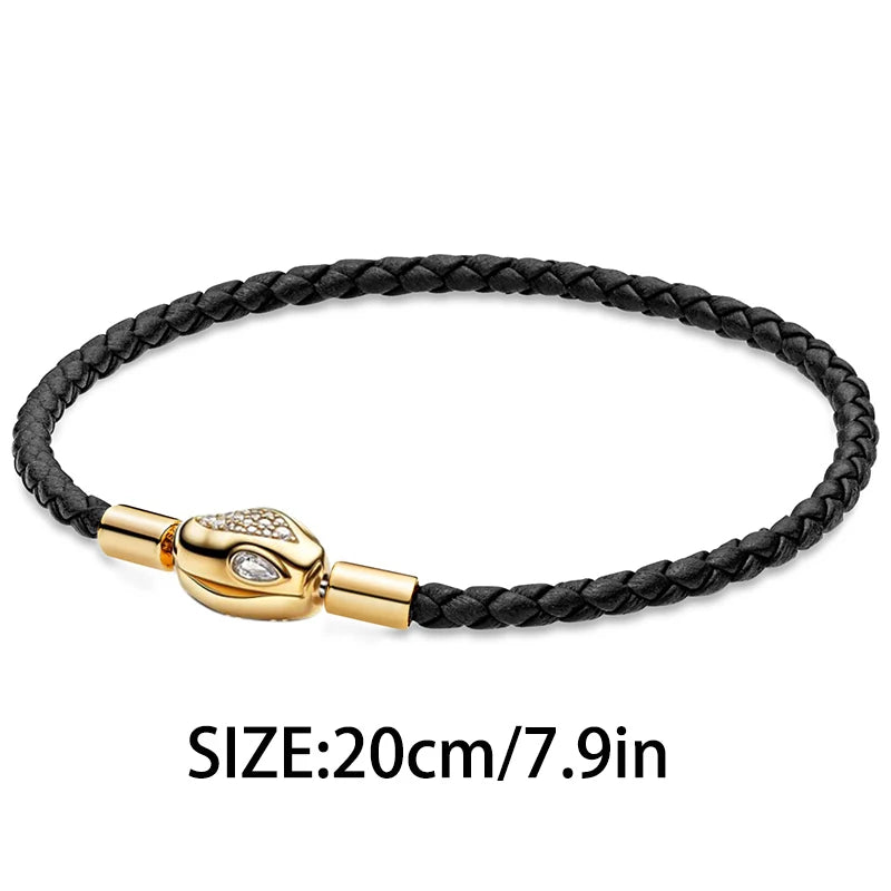 925 Silver Valentine's Day Snake Year Series Pendant Suitable for 925 Sterling Silver Original Women's Bracelet DIY Jewelry Gift - Lootquake