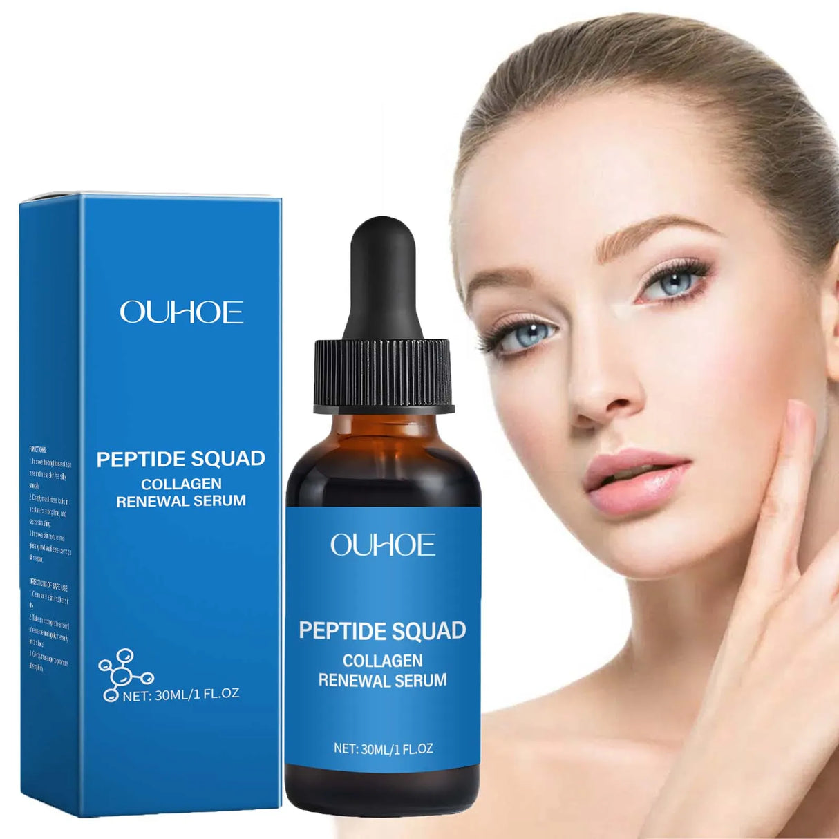 Esencia de polipéptido de colágeno que difumina líneas finas, reafirmante, hidratante, cuidado de la piel, reafirmante, suero facial nutritivo.