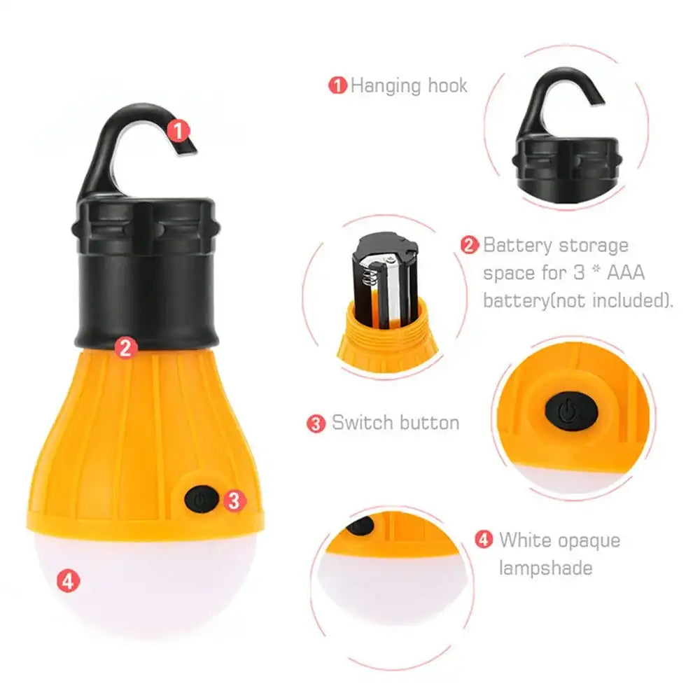 Mini LED Lamp Bulbs Outdoor Camping Light Night Market Lamp Tent Lights Waterproof Emergency Lantern Hanging Lights - Lootquake