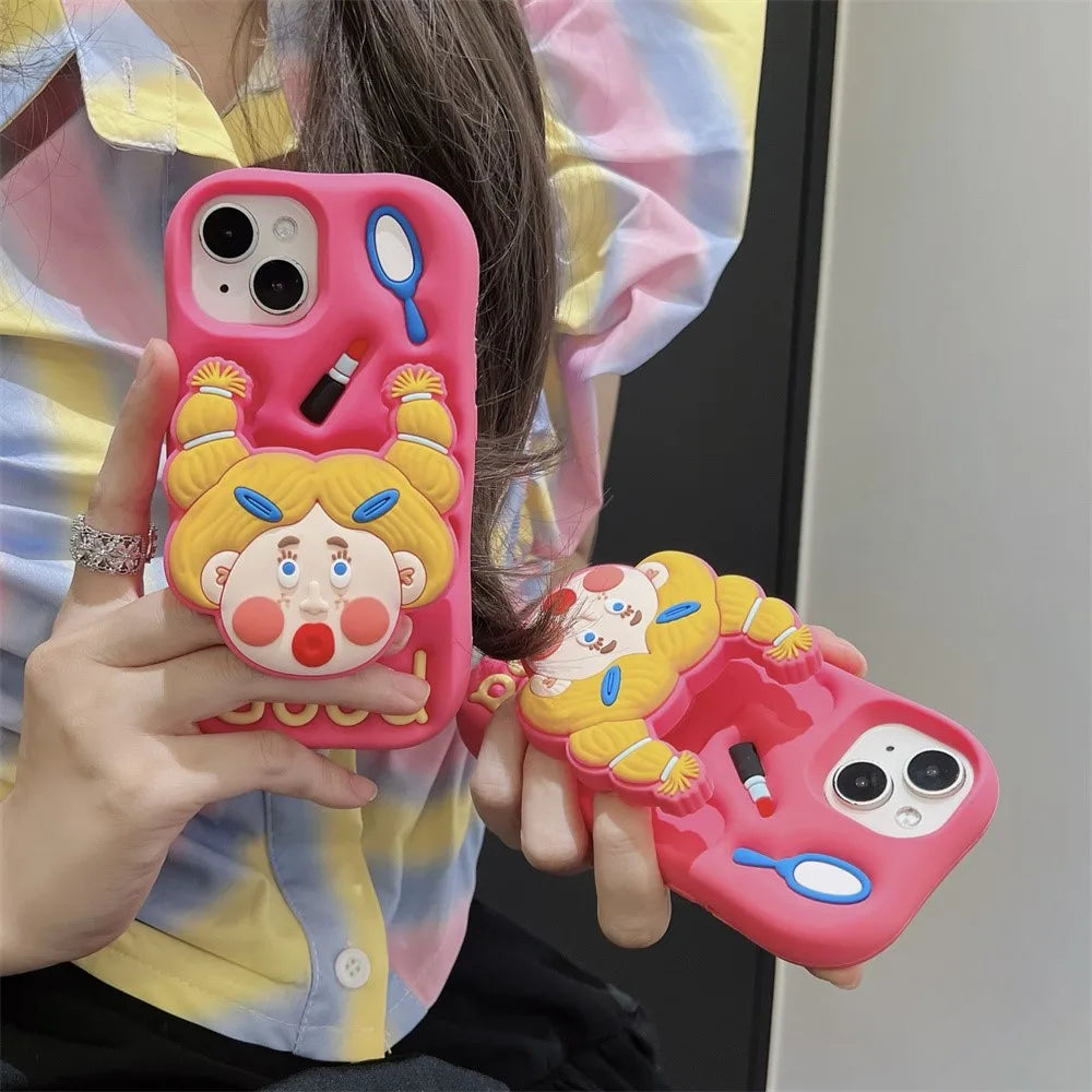 Cartoon Cute Yellow Haired Girl Phone Case