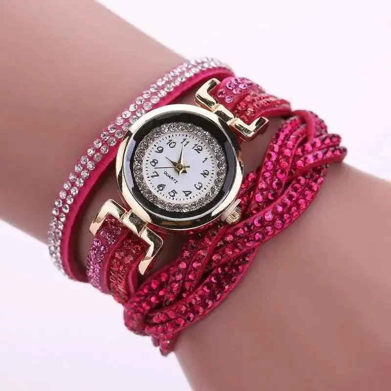 Long Strap Leather Watch Women Casual Rhinestone Dress Watch Ladies Bracelet Wristwatch Clock Relogios Feminino Reloj Mujer 2024 - Lootquake
