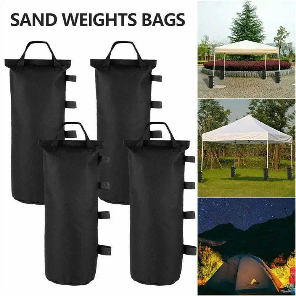 Durable Black Tent Sandbag with Handle Garden Gazebo Foot Leg Weights Sand Bag Sand Shelter Party Tent Set Camping Tools - Lootquake