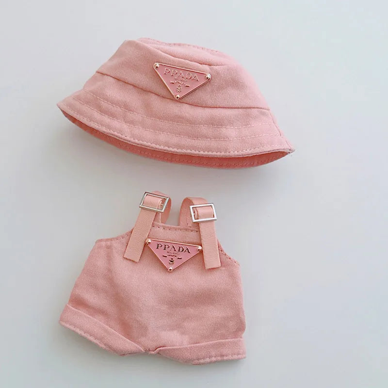 Vêtements de poupée populaires Labubus DIY pour poupée de 17 cm, chapeau, vêtements, accessoires de poupée, jeu de fête assis