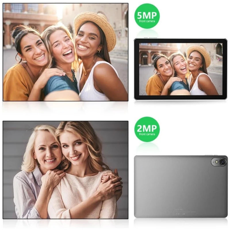 Tablette PC Android 11 T2050B 10,1 pouces, 2 Go de RAM, 64 Go de ROM, processeur Quad-Core UMS312, 1,3 GHz, double caméra, Wi-Fi