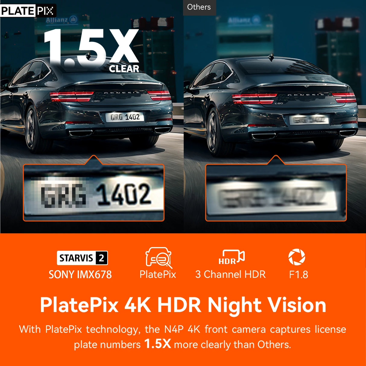 Cámara de salpicadero Vantrue N4Pro 4K Wi-Fi de 3 canales con control de voz, IMX678, visión nocturna, HDR, GPS, modo de carga 24 horas, para coche