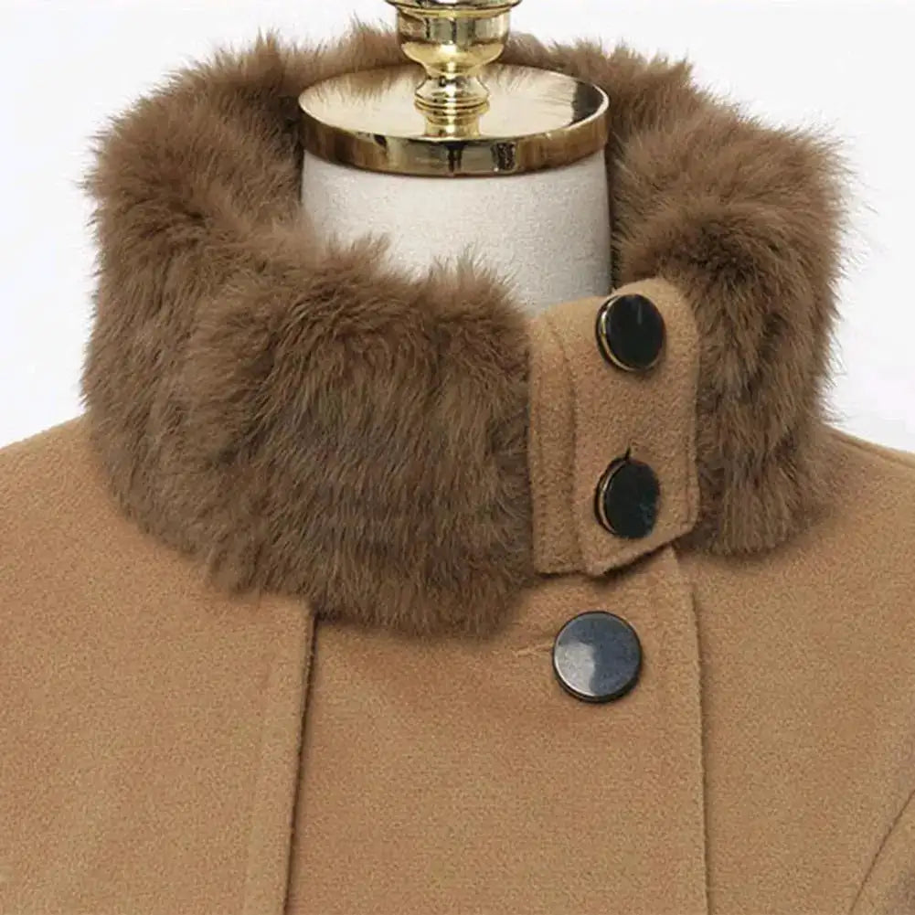 Winter Women's Jacket Windbreaker Warm Plush Thick Clothes Double Breasted Belt Autumn And Winter Korean Style Slim Lapel Coat - Lootquake