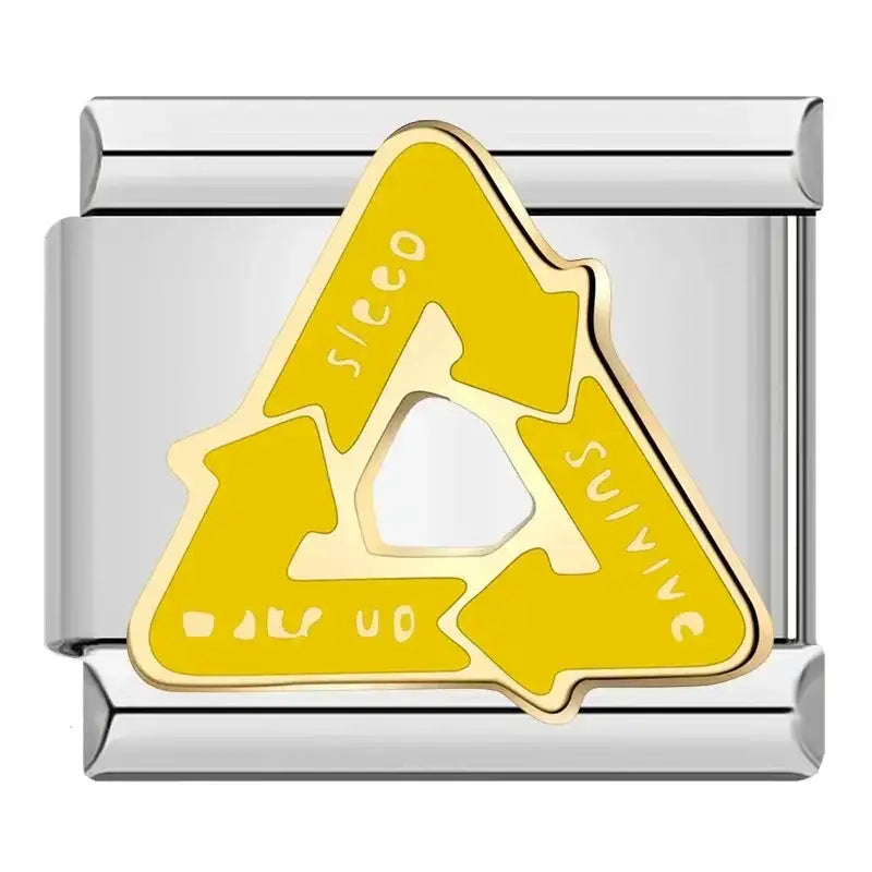 Hapiship 2023 Fashion Charm Italian Links Flower Flower Bee Tent Fit 9mm Bracelet Stainless Steel Making DIY Jewelry DJ661-C - Lootquake