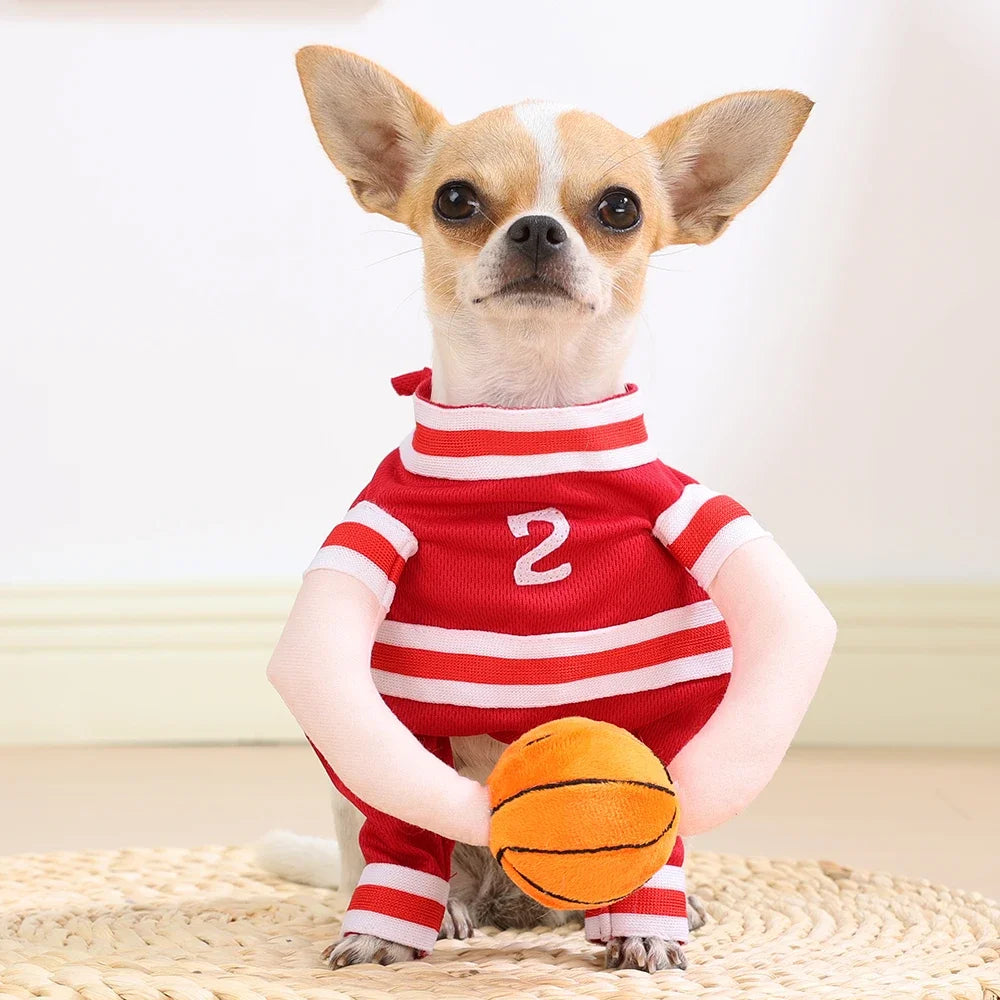 Halloween Dog Cosplay Costumes for Small Medium Big Dogs Cats Funny Dress Up Sports Clothes Beagle French Bulldog Pet Outfits