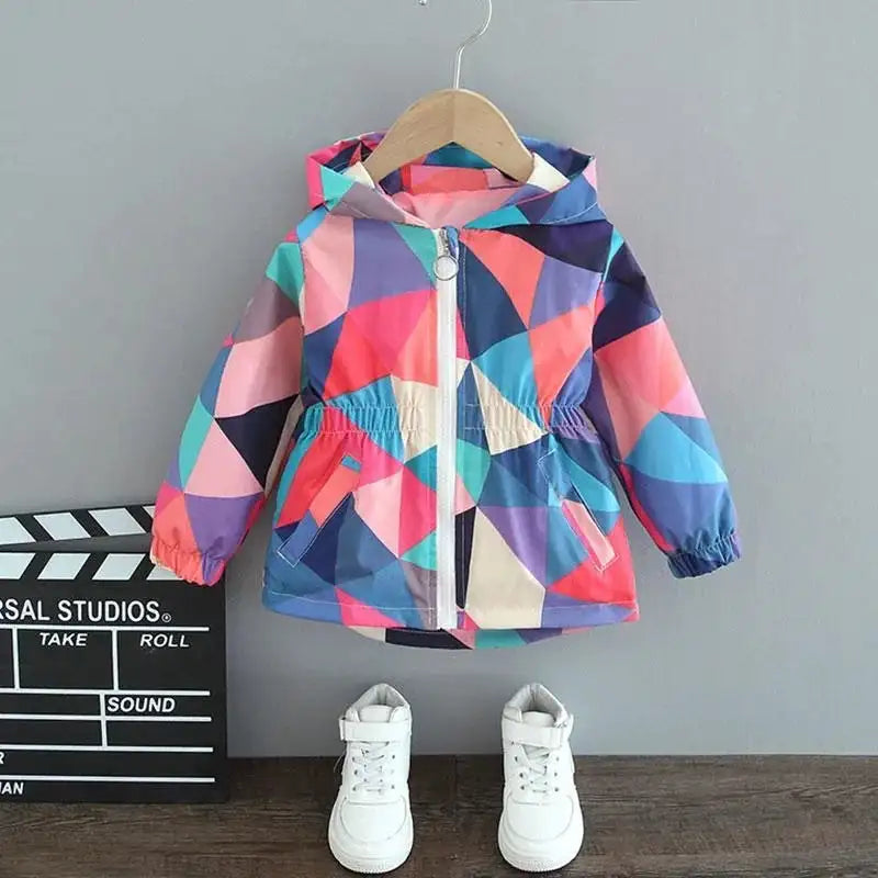 Cartoon Girls Jackets Cute Little Fox Kids Windbreaker Hooded Baby Coat Spring Autumn Children Outwear Toddler Girl Clothes - Lootquake