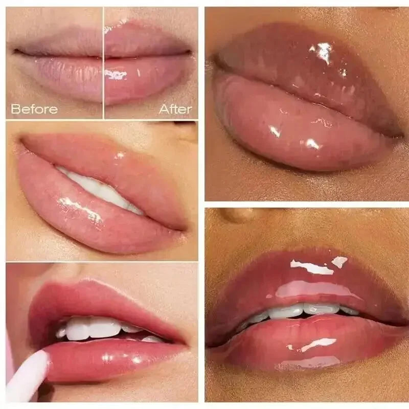 Bálsamo labial hidratante voluminizador, aceite labial original, brillo labial, cuidado de los labios, beneficio para los labios, aceite exfoliante rosa voluminizador.