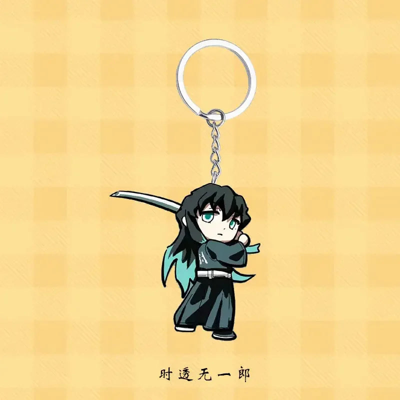 Demon Slayer keychain Tokitoru Muichiro anime peripheral acrylic pendant student cute anime school bag pendant gift wholesale - Lootquake