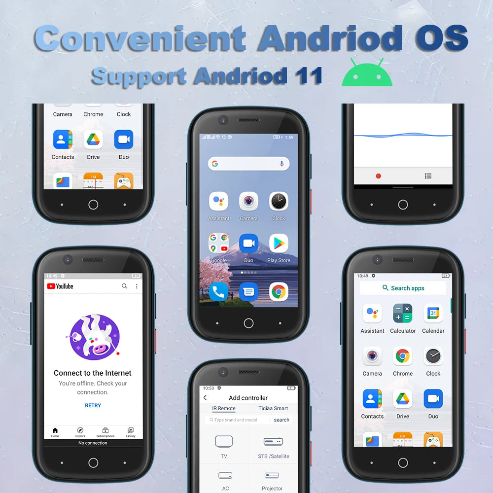 Smartphone pequeño Unihertz Jelly 2, Helio P60 Octa Core, Android 11, 6 GB + 128 GB, 16 MP, batería de 2000 mAh, doble SIM