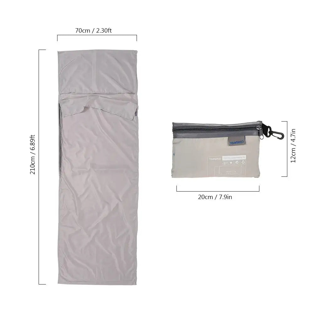 Lightweight Outdoor Sleeping Bag Liner Polyester Pongee Portable Single Sleeping Bags Camping Travel Hotel Sleep Bag 75*210CM - Lootquake