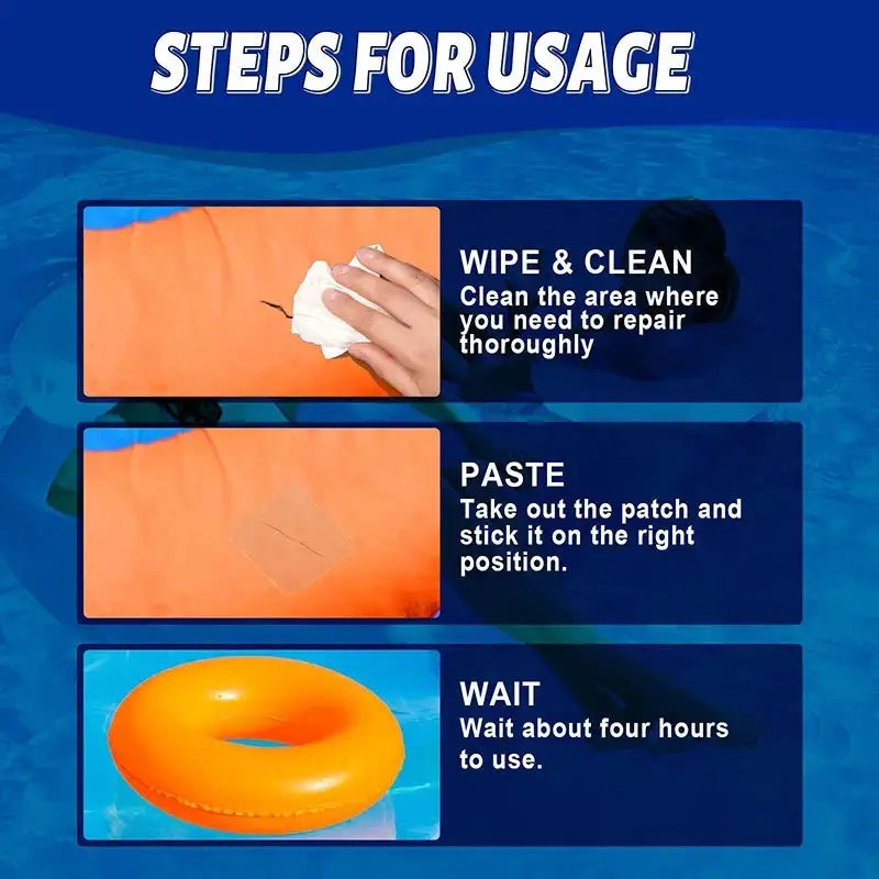 10pcs Transparent Waterproof Self Adhesive Sticker Cloth Patches Camping Awning Tent Water Toys Swimming Ring Repair Tape - Lootquake