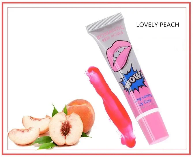 Romantic Bear 6 Colors Peel Off Lipstick Magic Matte Sexy Red Make up Long-lasting Lip Gloss Beauty Wow Impermeavel Lip Stick