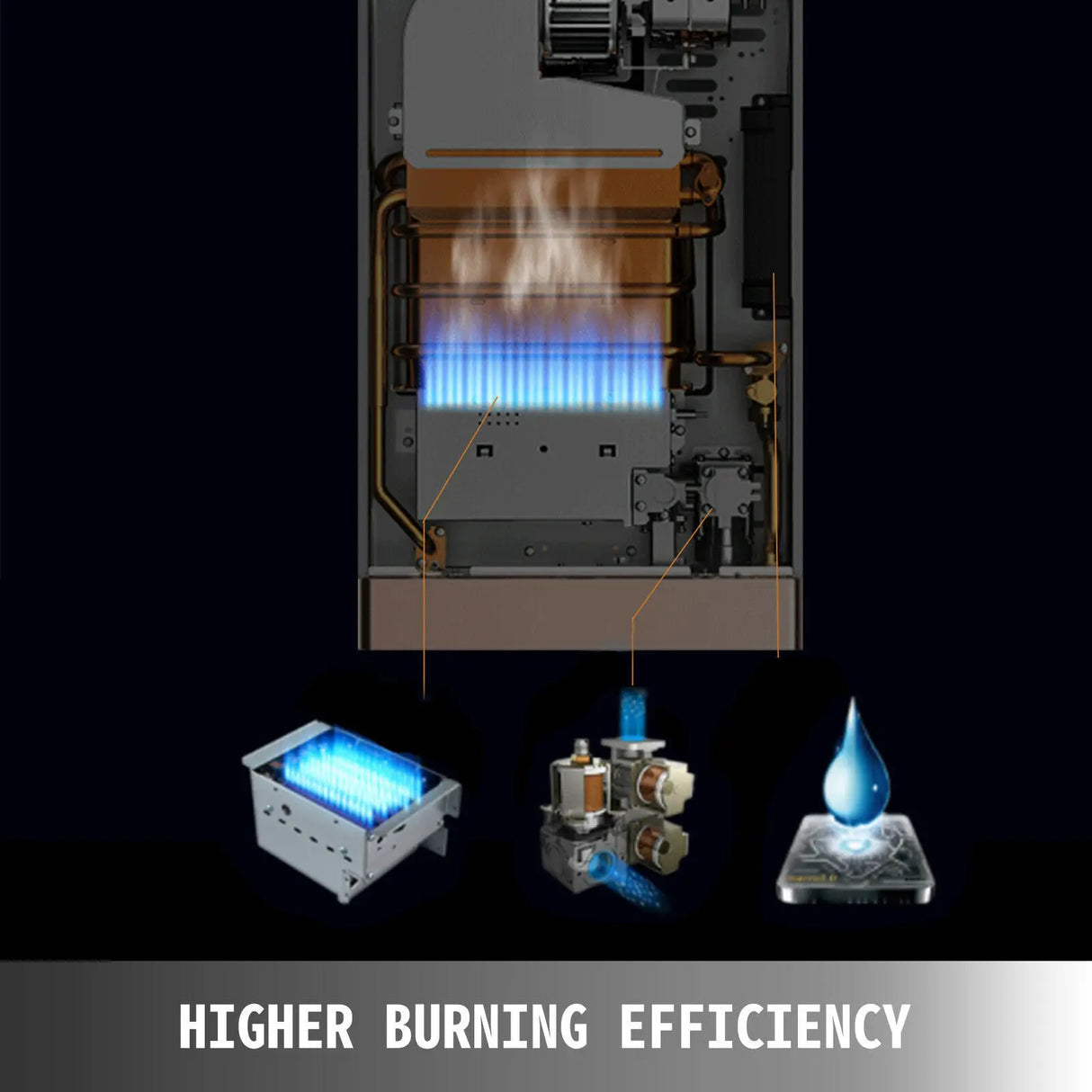 Chauffe-eau instantané au propane 6 L/8 L/10 L/12 L/16 L/18 L en acier inoxydable, chauffe-eau instantané au gaz de pétrole liquéfié 36 kW