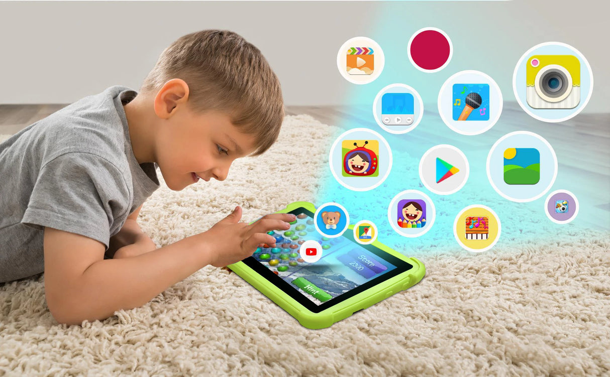 Tableta 5G WiFi de 7 pulgadas para niños, nueva tableta educativa de aprendizaje, cuatro núcleos, 4 GB de RAM, 64 GB de ROM, cámaras duales, Android 13, 2025