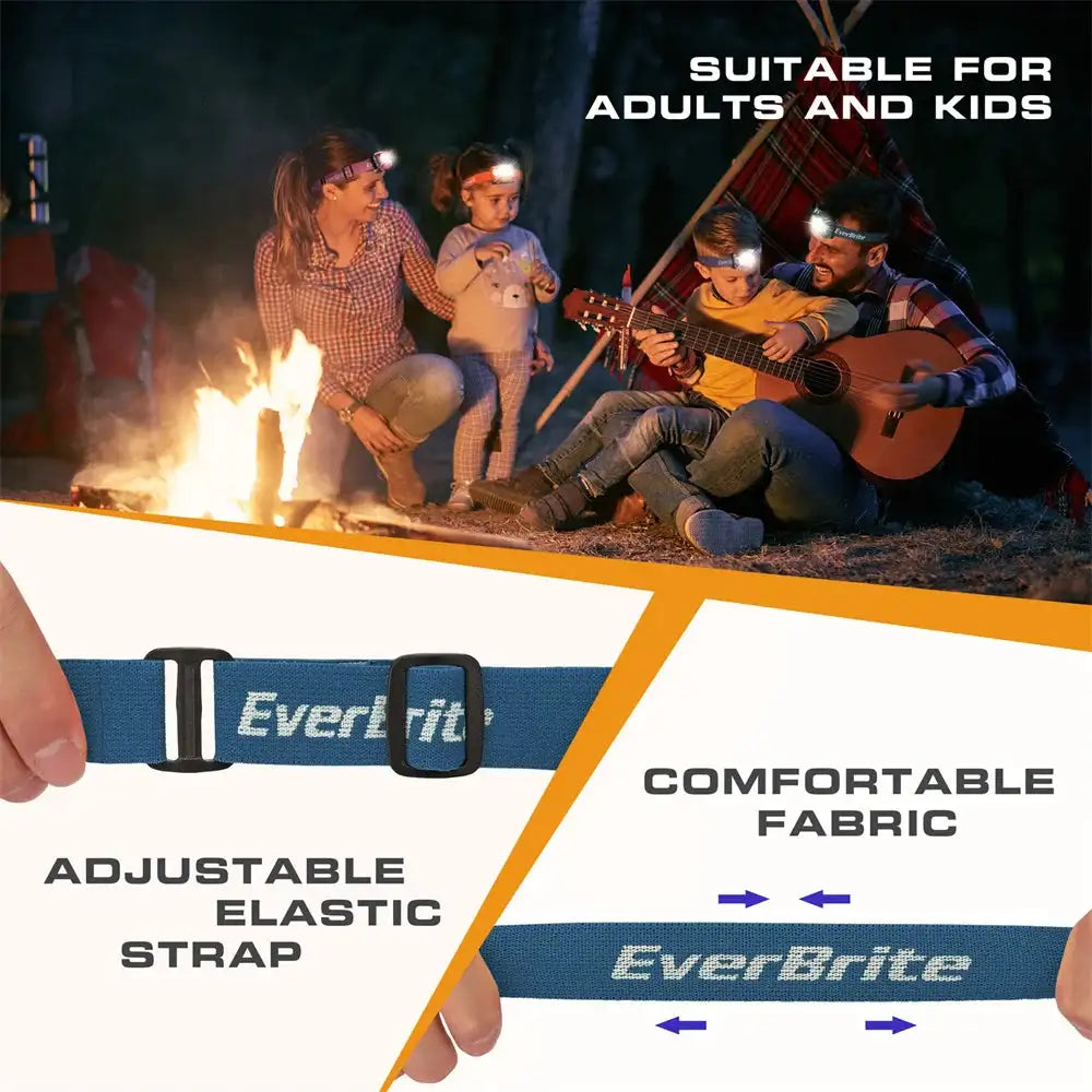 EverBrite LED Candy Colors Headlamp 5 Lighting Modes Headlamp Perfect for Running Camping Hiking With AAA battery - Lootquake