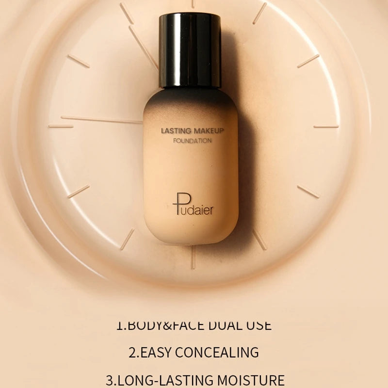 Face Foundation Makeup Base Cream Mineral Full Coverage Concealer No Cracking No Drying Waterproof Face Corrector