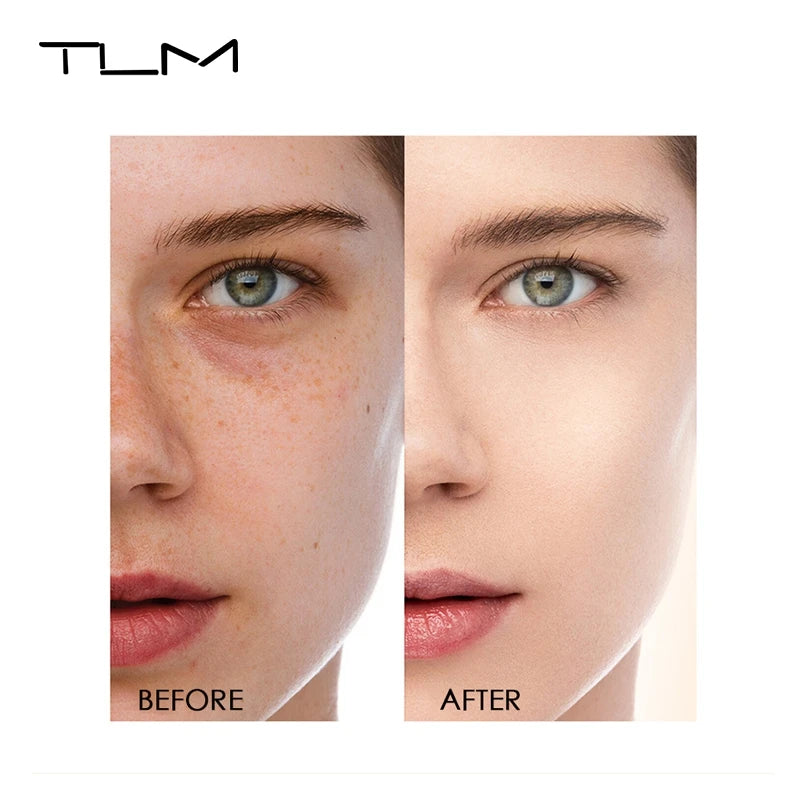 TLM TUM Base de maquillaje líquida profesional, cobertura total, corrector facial, resistente al agua, ilumina, cubre ojeras, 30 ml