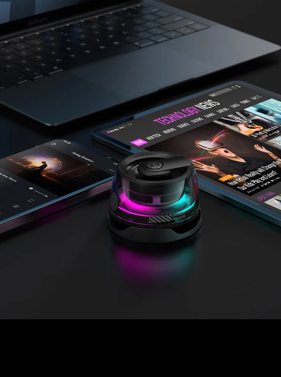 Enceinte Bluetooth portable Edifier HECATE G200, éclairage RGB, haut-parleur magnétique BT5.3, mini caisson de basses, autonomie de 7 heures, support pour téléphone