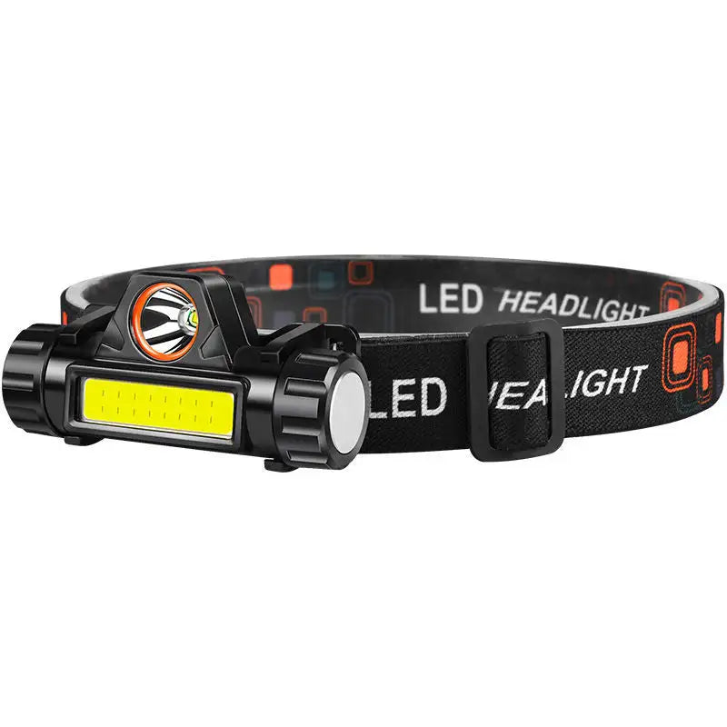 1-5PCS Portable Mini Powerful LED Headlamp XPE+COB USB Rechargeable Hunting Headlight Waterproof Head Torch with Tail Magnetic - Lootquake