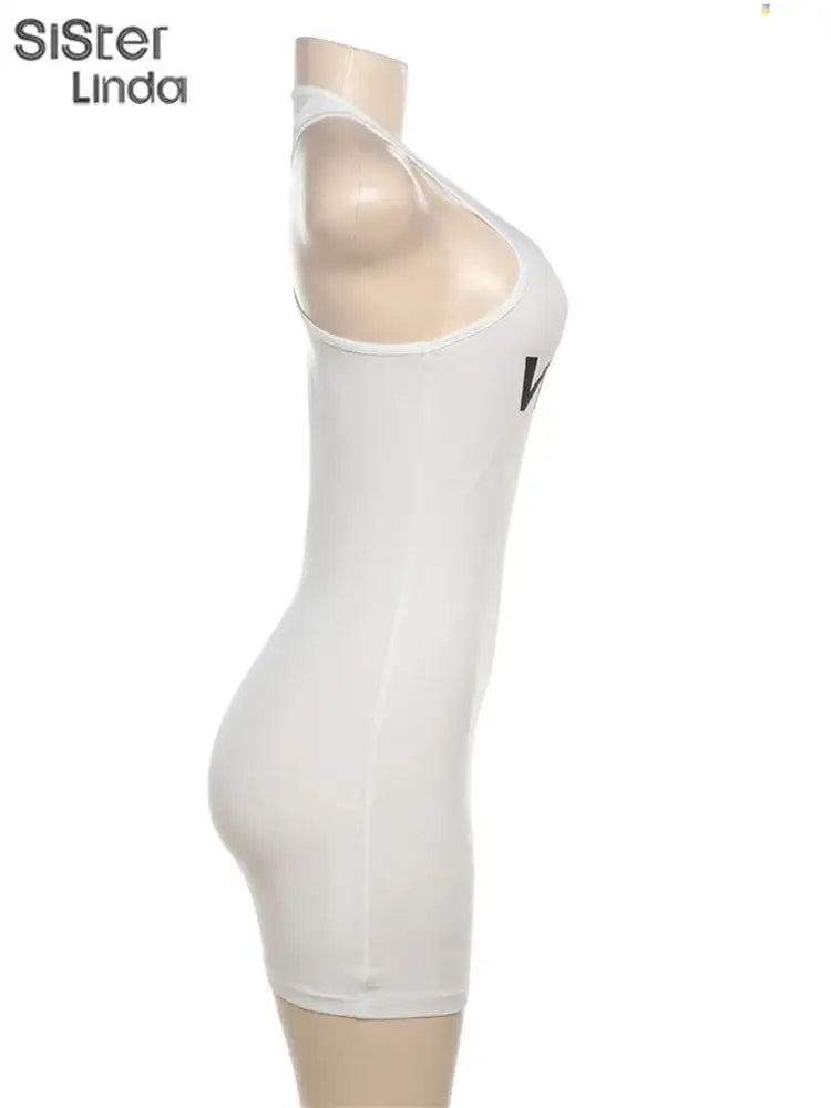 Authentic Casual Women's Jumpsuit Shorts Popular In Summer 2024 Suspender Low Cut And Backless Sleeveless Top Paired With Shorts - Lootquake