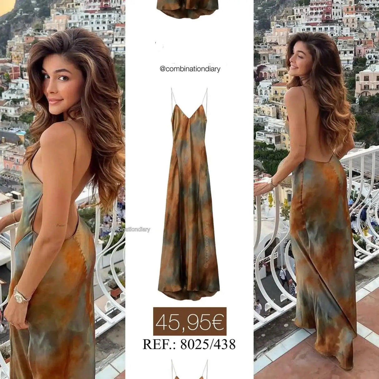 2023 New Women's Elegant Sexy Long Dress V-neck Open-back Rainbow Printing Tank Dress Sleeveless Summer Fashion - Lootquake