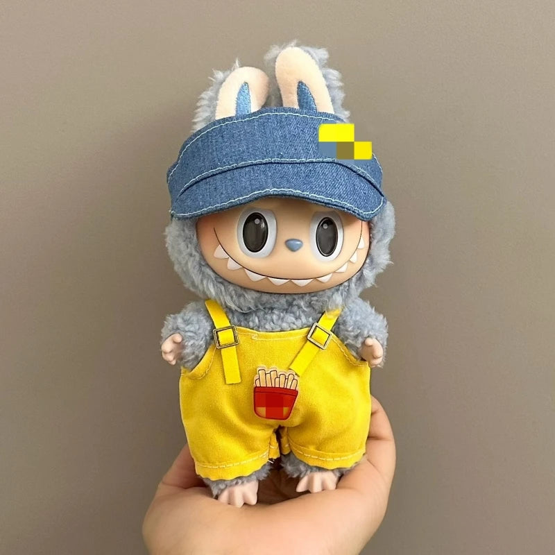 Ensemble de vêtements pour poupées Labubu V1/V2, ensemble de pantalons à bretelles, jupe mignonne, salopette, accessoires, jouets pour enfants, cadeaux