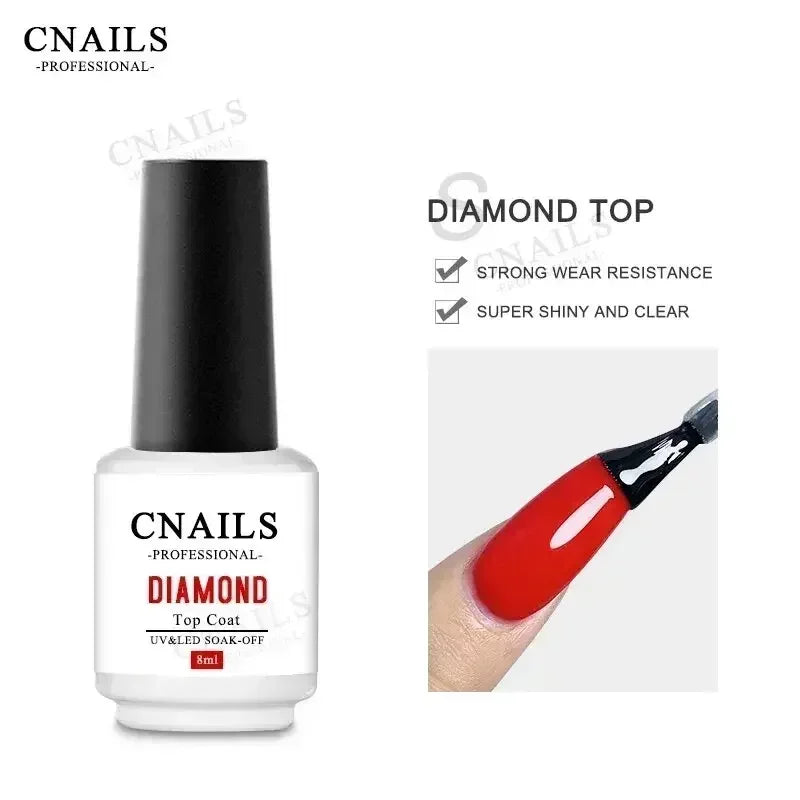 Esmalte de uñas CNails sin necesidad de limpiar, capa superior de gel transparente, capa base de gel, barniz de secado rápido, capa superior UV/LED, accesorios para decoración de uñas, esmalte de uñas mate