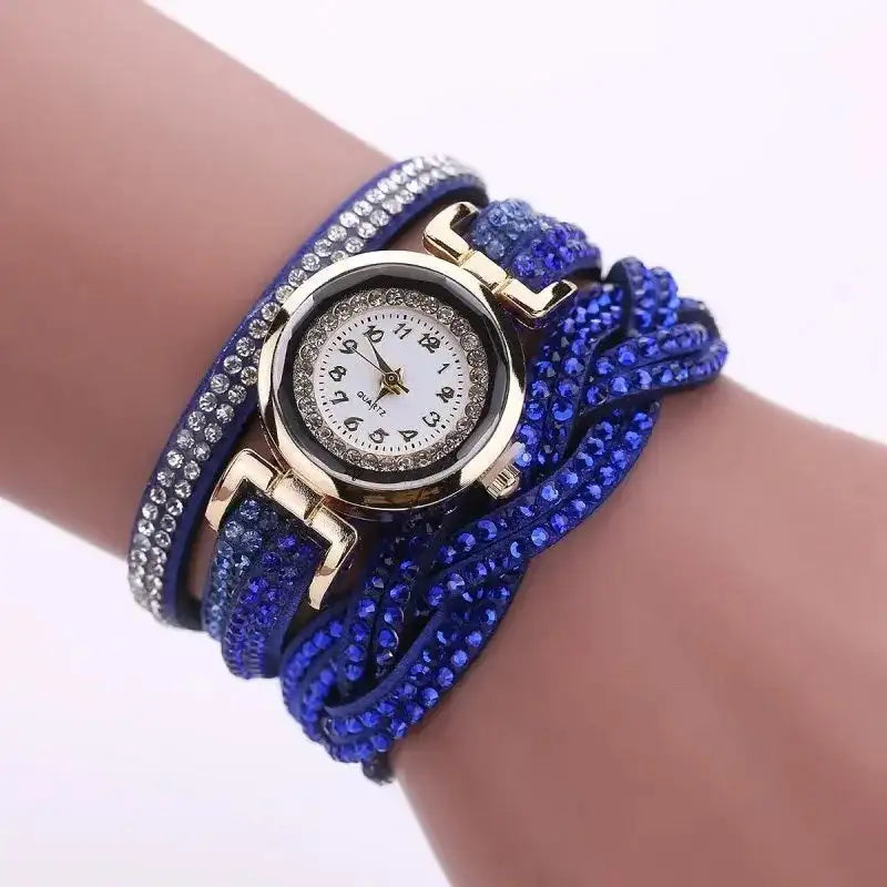 Long Strap Leather Watch Women Casual Rhinestone Dress Watch Ladies Bracelet Wristwatch Clock Relogios Feminino Reloj Mujer 2024 - Lootquake