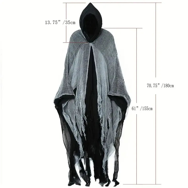 Halloween costume horror ghost clothes adult zombie cloak wizard robe wear secret room death dress up costume cloak
