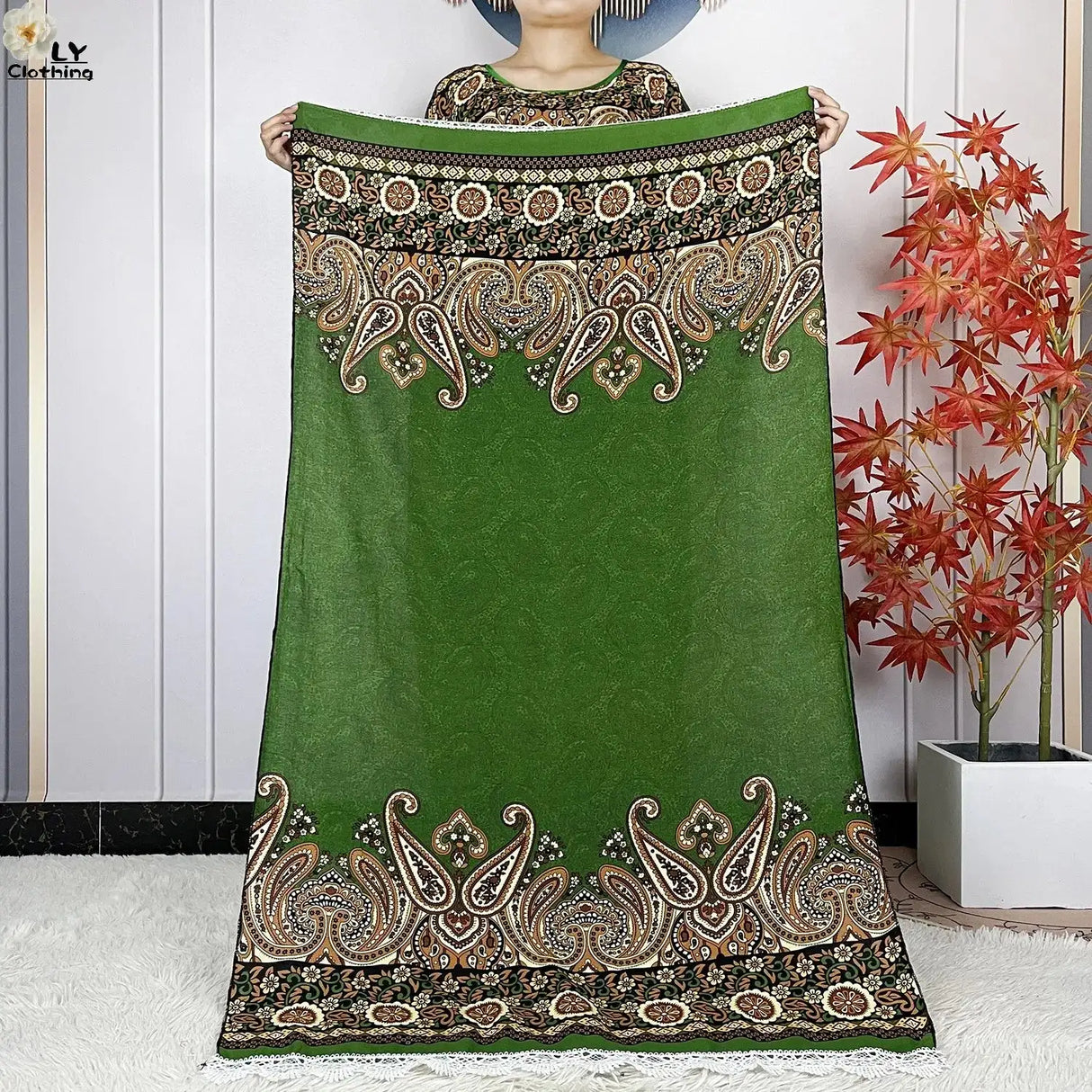 2024 Latest Muslim Sets Women Clothing Cotton Floral Loose Dashiki Long Dress African Abaya Dubai Traditional Islamic Clothing - Lootquake