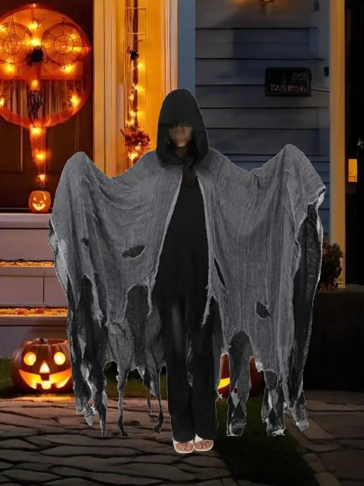 Halloween Cape Unisex Halloween Ghost Dementors Cosplay Costume Horror Dress Up Cape Halloween Horror Costume Cloaks Props