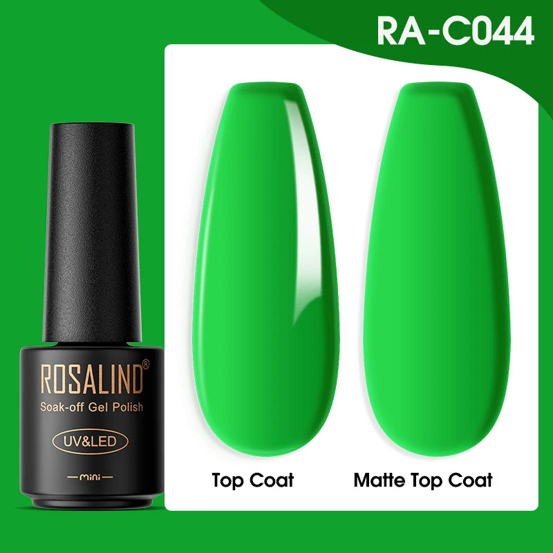 Esmalte de uñas en gel ROSALIND, lámpara para manicura artística con base mate y capa superior, esmalte semipermanente Gellak.