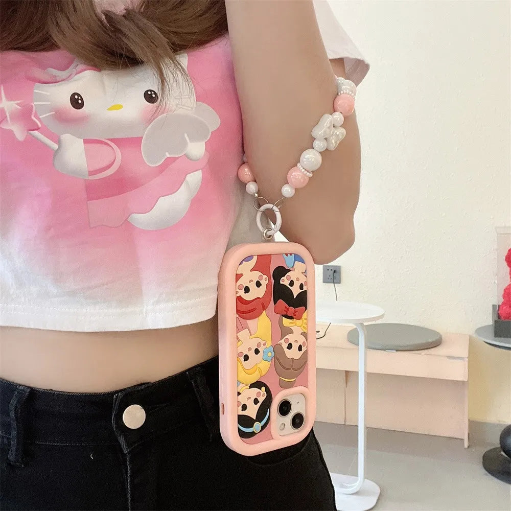 Funda para teléfono estereoscópica 3D de Disney Jasmine y las princesas