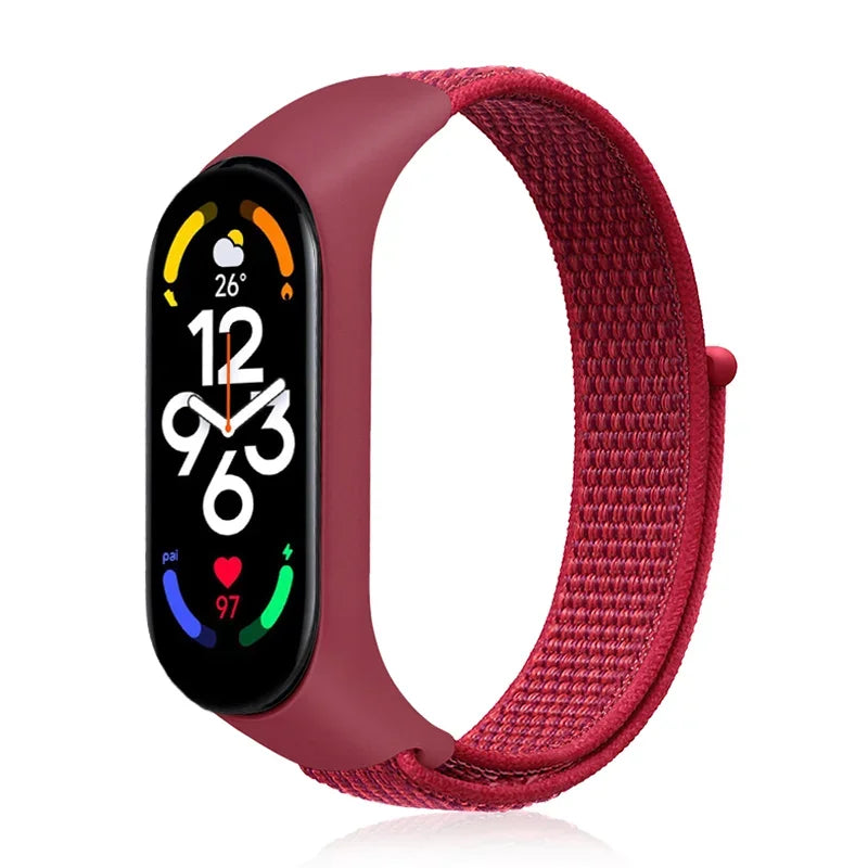 Nylon loop For Xiaomi Mi Band 7-7 nfc smartwatch Wristband Sports Miband7 Correa Replacement Bracelet smart band 7 6 5 3 4 Strap - Lootquake
