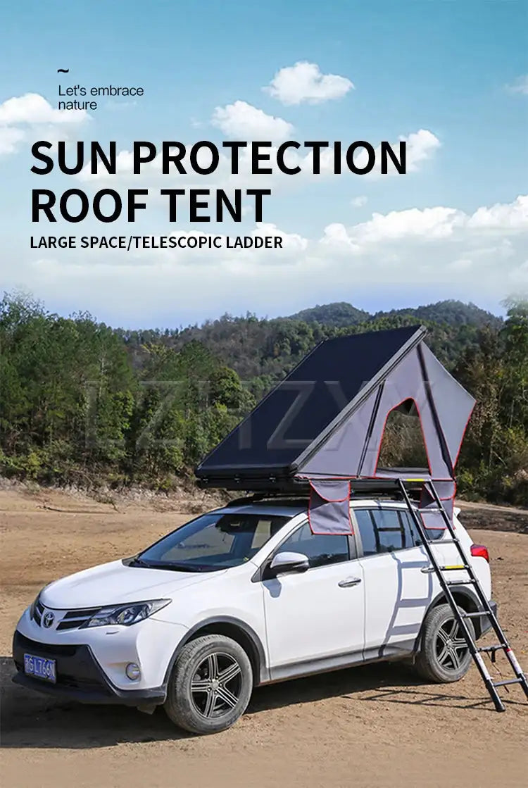 Hot Selling Cheap Traveling Waterproof Hard Shell Camp Outdoor Car Roof Top Tent with Aluminum Frame - Lootquake