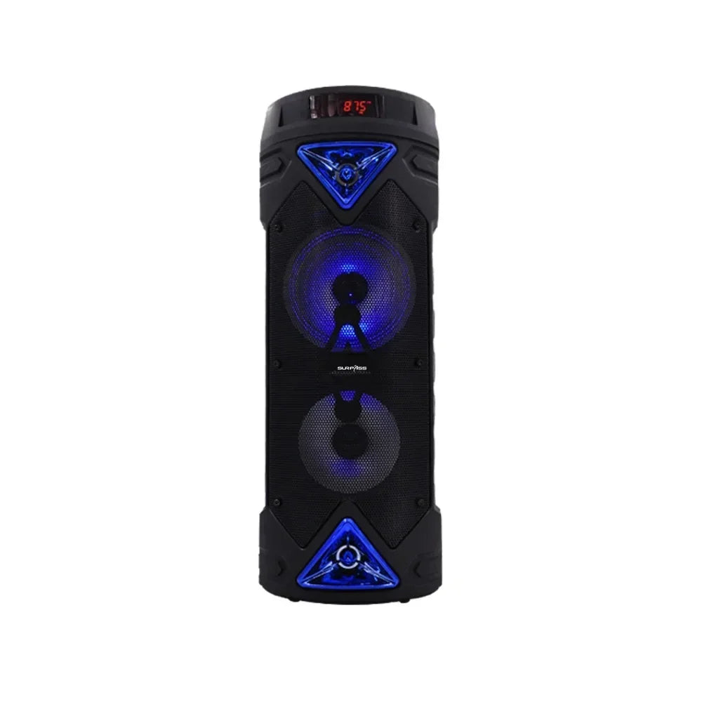 Enceinte sans fil de grande taille, portable, puissante, barre de son stéréo, caisson de basses, haut-parleurs à basses puissantes, caisson de basses, micro, radio FM, compatible Bluetooth.