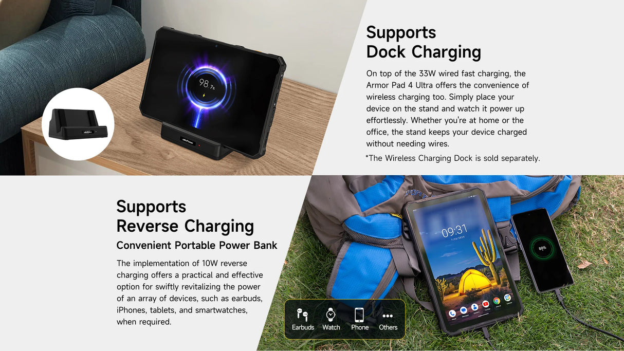 Tablette robuste Ulefone Armor Pad 4 Ultra 5G, écran 10,36 pouces, 2K, jusqu'à 16 Go de RAM, 256 Go de ROM, Android 14, 11 800 mAh