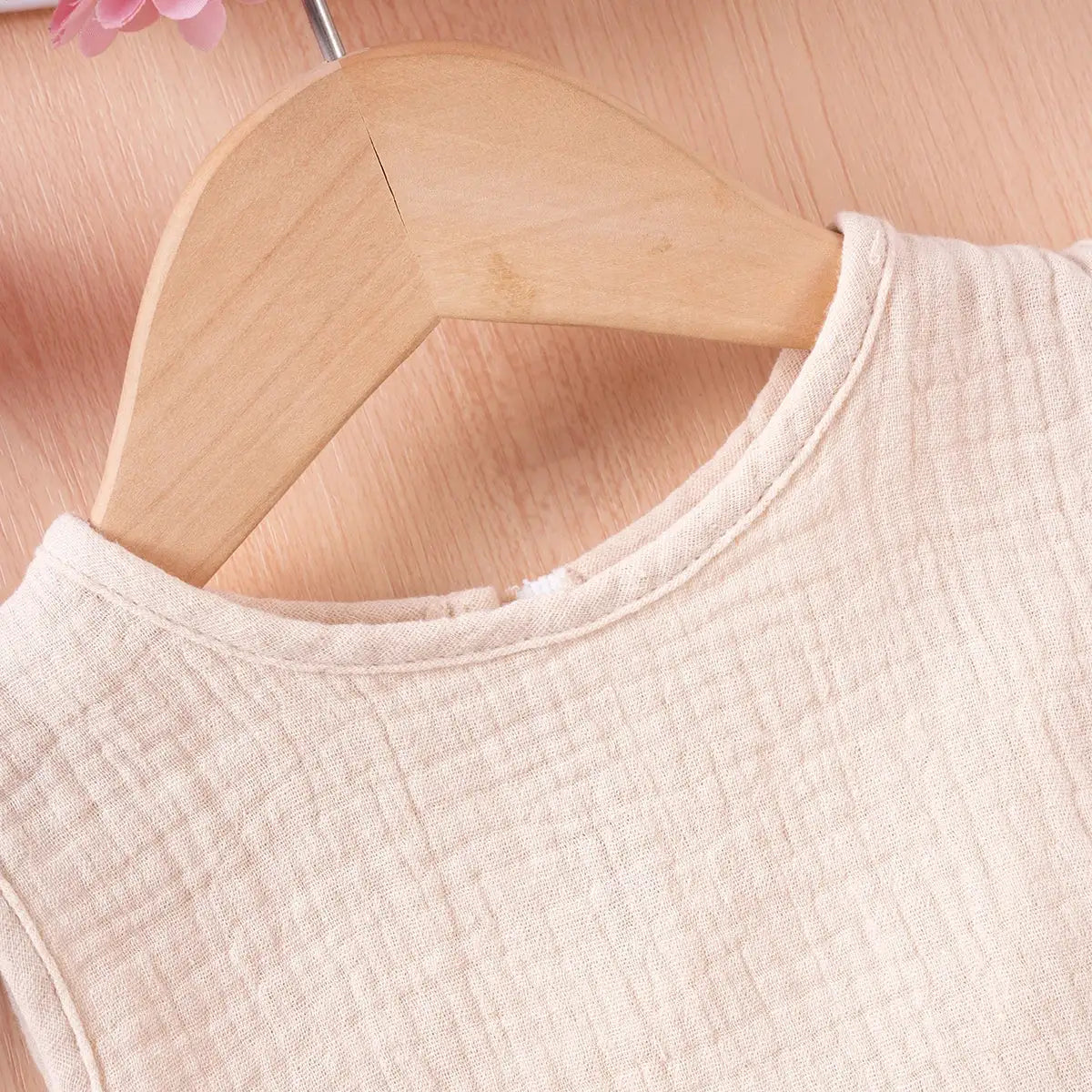 Summer Kids Cotton Casual 2pcs Toddler Girls Solid Color Sleeveless Top + Ruffle Pants Set Comfortable Fashion Hot Sale - Lootquake