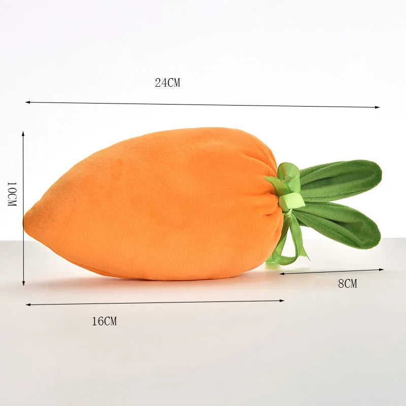 2024 Easter Velvet Gift Bag Easter Carrot Velvet Jewelry Basket Easter Rabbit Ear Candy Bags With Drawstring For Party Supplies - Lootquake