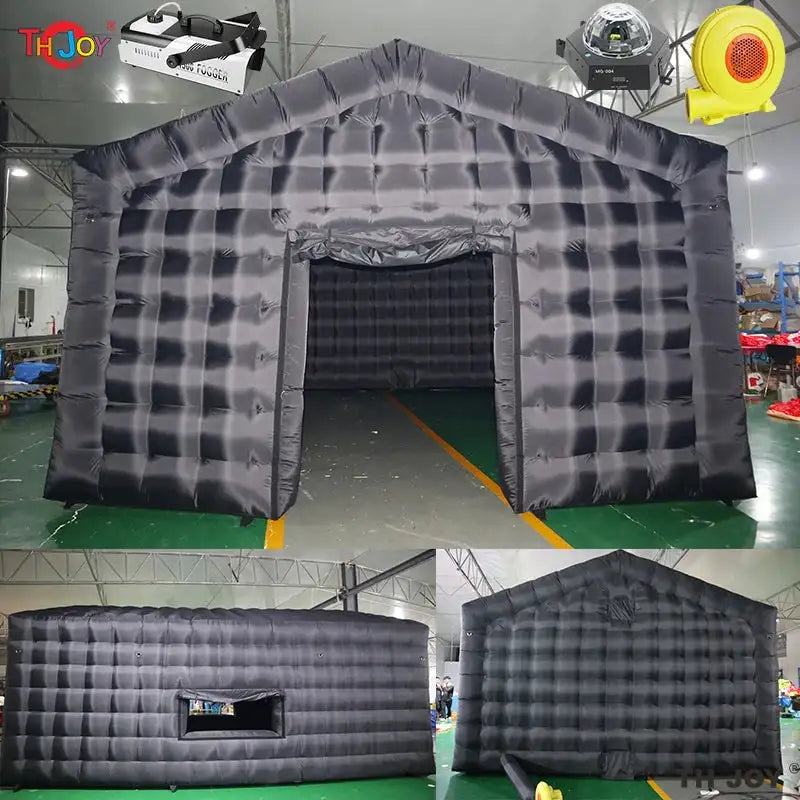 7x5m Disco Light N Fog Machine Black Cube Blow Up Bar Tent Inflatable Nightclub Portable Inflatable Party Tent Free Air Shipping - Lootquake